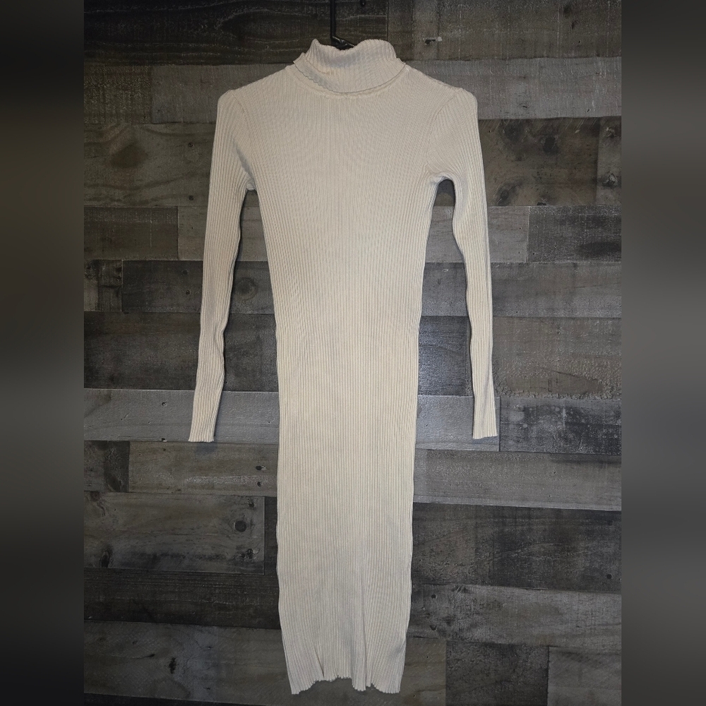 Nasty Gal ribbed turtleneck midi dress